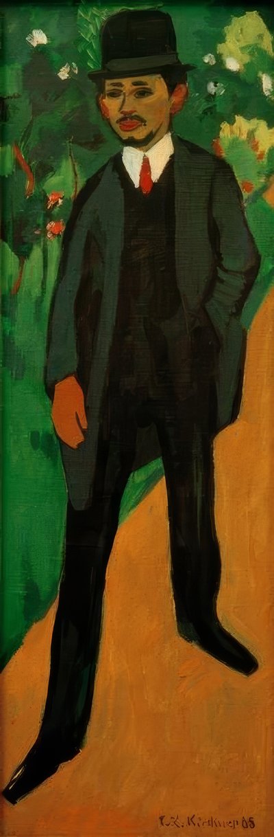 Portrait of Erich Heckel by Ernst Ludwig Kirchner